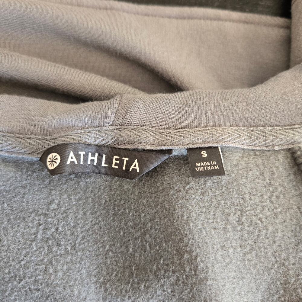 Athleta Clarity Cinch Open Cardigan Modal Gray Soft Sweatshirt Women Small - Picture 12 of 14